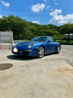 porsche 911 997 carrera4 2007  japan import motor 70dkm, Auto's, Porsche, Automaat, Zwart, Blauw, Leder