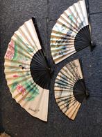 Antieke Chinese Waaiers - Set van 3 stuks 70cm en twee 40cm, Ophalen of Verzenden