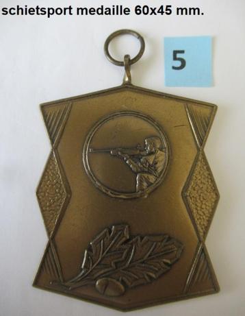 mooie grote schietsport medaille 60x45 mm. beschikbaar voor biedingen