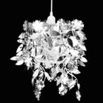 Hanglamp Kroonluchter met pailletten, blaadjes zilver kleur, Metaal, Klassiek, Nieuw, Ophalen of Verzenden