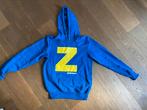 Blauwe capuchontrui met geel Zeeman logo, Kleding | Heren, Truien en Vesten, Maat 46 (S) of kleiner, Blauw, Ophalen of Verzenden