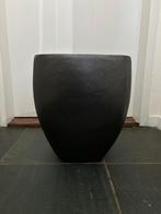 Donkergrijze keramische plantenpot - 40cm, Tuin en Terras, Bloempotten, Rond, Binnen, Zo goed als nieuw, Aardewerk