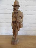 Authentiek houten beeld "wandelaar", Ophalen of Verzenden