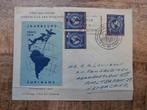 SURINAME 1955; FDC E7VB JAARBEURS PARAMARIBO LEES, Postzegels en Munten, Verzenden, Beschreven, Rest van de wereld