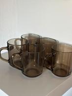 Set van 5 Rookglazen Mokken, Huis en Inrichting, Keuken | Servies, Glas of Glazen, Gebruikt, Ophalen of Verzenden, Glas