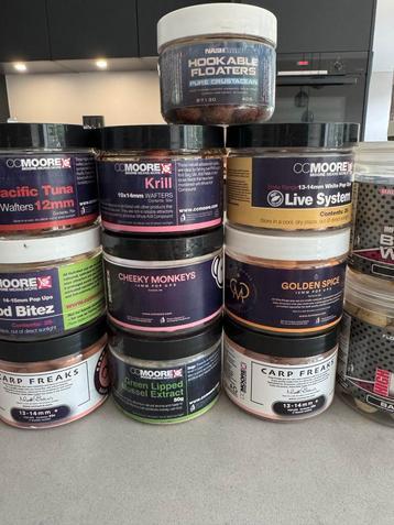 Pop-Ups, Hookbaits & Wafters- Mainline, stickybaits, CCmoore beschikbaar voor biedingen