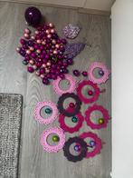Glazen kerstballen in rozetinten, Diversen, Kerst, Ophalen, Zo goed als nieuw