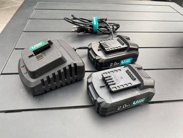 Vonroc 2.0ah 20V accus plus lader beschikbaar voor biedingen