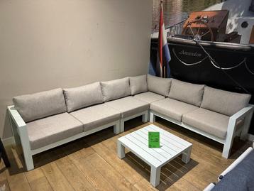 Witte Aluminium Hoeklounge Set 5-delig NIEUW! beschikbaar voor biedingen