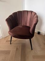 schelp fauteuil - zgan - bruin - brons - stoel - modern, Huis en Inrichting, Stoelen, Ophalen of Verzenden, Zo goed als nieuw