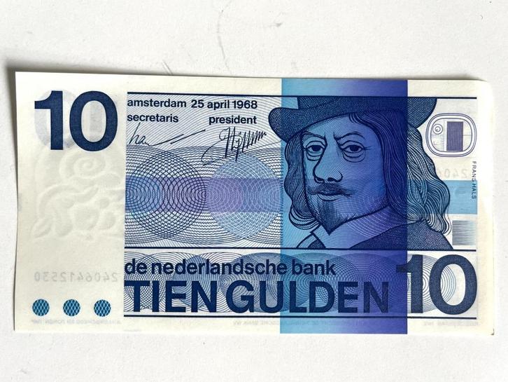 Nederlands bankbiljet van 10 Gulden (1968, ongebruikt), Postzegels en Munten, Bankbiljetten | Nederland, Los biljet, 10 gulden