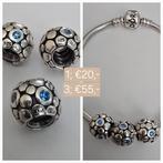 Prachtige originele zilveren Pandora bedels - blue bubbles, Ophalen of Verzenden, Zo goed als nieuw, Zilver, Pandora