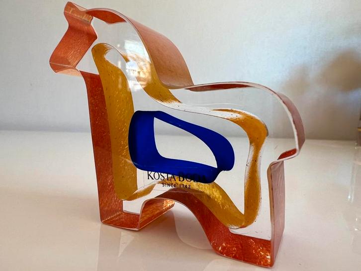 Kosta Boda Art Glass Bertil Vallien ‘Dobbin’ Dalarna Paard, Antiek en Kunst, Kunst | Designobjecten, Ophalen of Verzenden