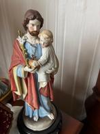 porseleinen jozef met kindje jezus met standaard 35 cm, Antiek en Kunst, Antiek | Religie, Ophalen of Verzenden