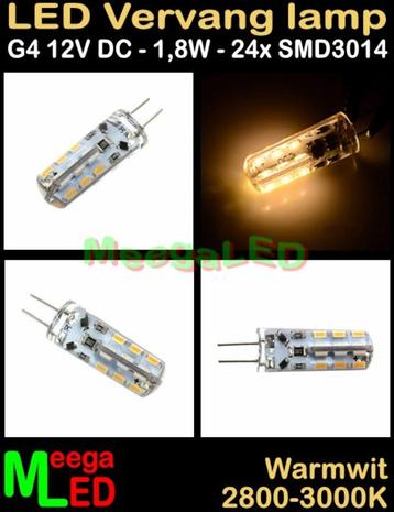 LED Camper G4 ledspot lamp rond 24 SMD3014 - 12v - 1,8 watt beschikbaar voor biedingen