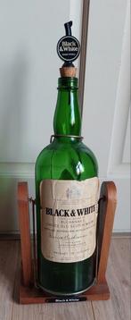 xxl black&white whisky fles in houder, Verzamelen, Gebruikt, Ophalen