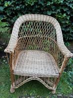 Rieten Stoel Vintage Stijl, Huis en Inrichting, Stoelen, Ophalen, Gebruikt, Bruin, Riet of Rotan