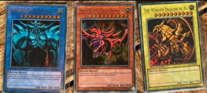 Yu-Gi-Oh! Obelisk Slifer Ra Set LC01 Limited Edition !, Hobby en Vrije tijd, Verzamelkaartspellen | Yu-gi-Oh!, Zo goed als nieuw