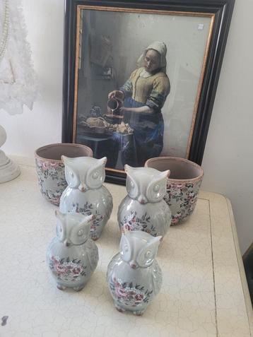 Nieuwe uilen beeldjes Clayre & Eef prijs is per stuk beschikbaar voor biedingen