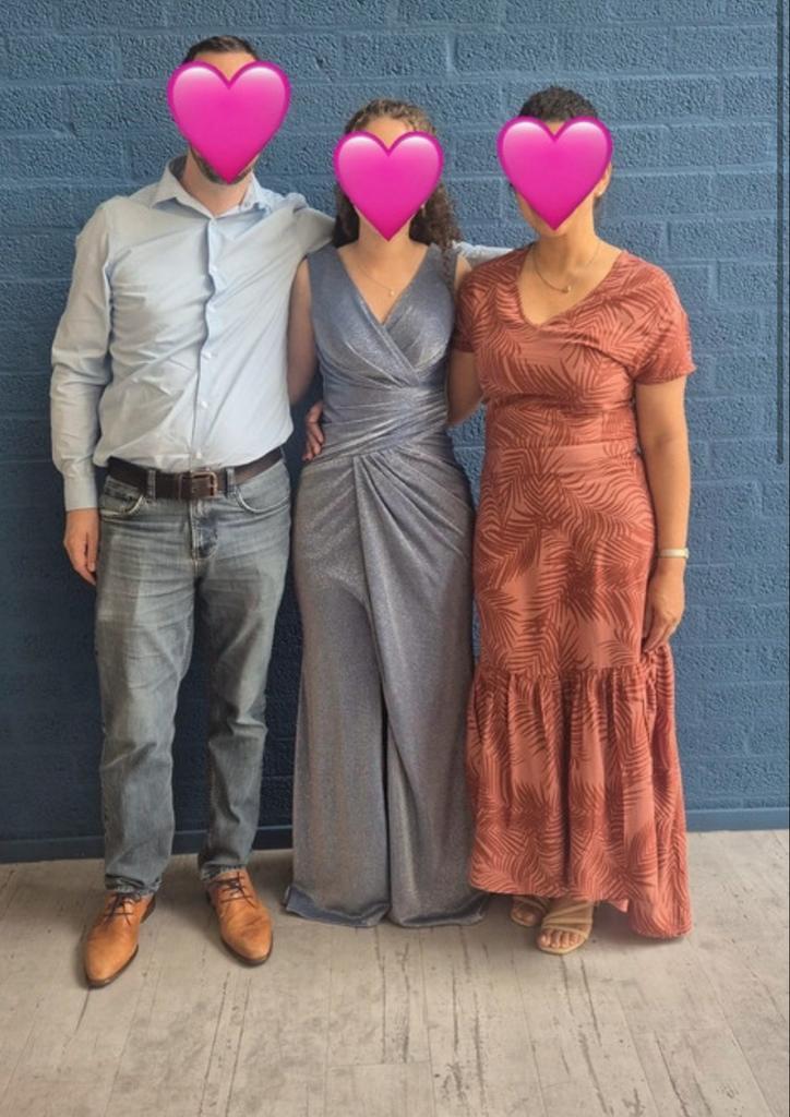 Blauwe Gala Glitter Jurk, Kleding | Dames, Gelegenheidskleding, Zo goed als nieuw, Galajurk, Maat 36 (S), Blauw, Ophalen of Verzenden