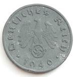 10 Reichspfennig 1940F Nazi Duitsland Oude Munt WO2 Swastika, Verzamelen, Militaria | Tweede Wereldoorlog, Duitsland, Ophalen of Verzenden