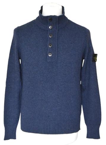 Nieuwe Stone Island gebreide trui, lambswool, blauw, Mt. M beschikbaar voor biedingen
