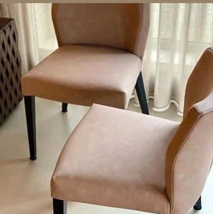 Versmissen NIEUWE stoelen 2 x 80% leer, Huis en Inrichting, Stoelen, Nieuw, Twee, Leer, Overige kleuren, Ophalen