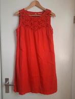 Linnen steps jurk, amaryllis rood met kant, mt 42, Maat 38/40 (M), Ophalen of Verzenden, Steps, Zo goed als nieuw