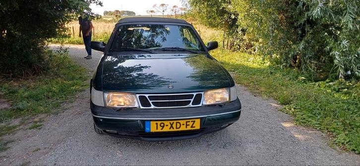 Saab 1996  900 SE 2,3 CABRIOLET AUT., Auto's, Saab, Particulier, Saab 900, Benzine, Cabriolet, Automaat, Geïmporteerd, Groen, Zwart