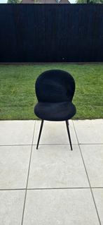 Set van 6 stuks | Zwarte velvet eetkamerstoelen, Huis en Inrichting, Stoelen, Ophalen, Gebruikt, Zwart, Vier