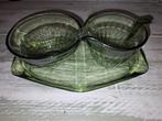 Neerlandia roomstel groen glas, Antiek en Kunst, Antiek | Glas en Kristal, Ophalen