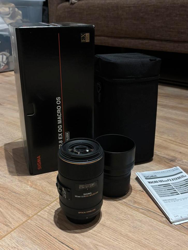 Sigma 105mm F2.8 EX DG OS HSM Macro, Audio, Tv en Foto, Fotografie | Lenzen en Objectieven, Zo goed als nieuw, Macrolens, Ophalen of Verzenden