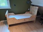Steigerhouten bed+2x kled.kast+bureau, Ophalen, 85 tot 100 cm, Zo goed als nieuw, Matras