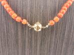 Bloedkoralen collier gouden slot                         D97, Ophalen of Verzenden, Overige materialen, Ketting