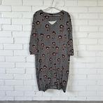 Zilch Jurk Maat L Zwart Wit Paars Streep Bloemen Print, Z, Z, Verzenden, Zwart