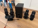 Logitech X-530 Dolby Surround Set - Goed Werkend!, Gebruikt, Complete surroundset, Minder dan 60 watt, Ophalen