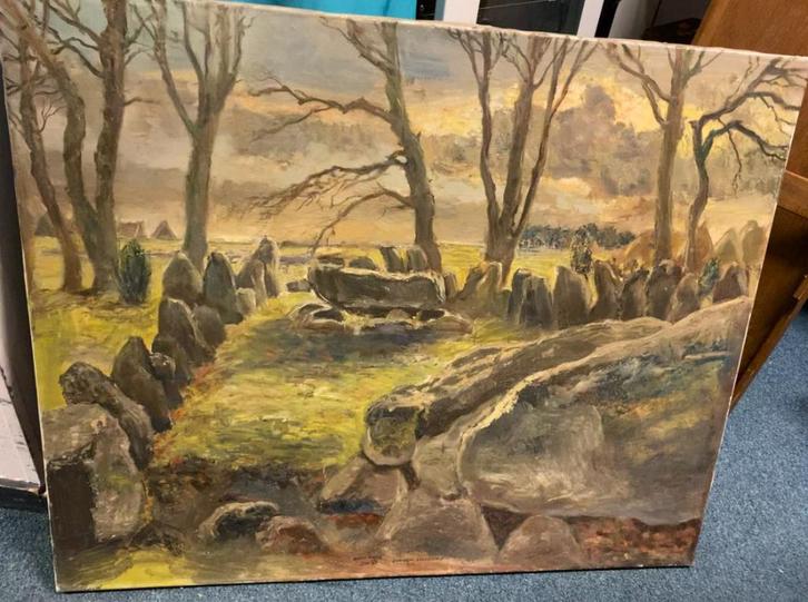 Hunebed van Hein Kray schilder , Antiek en Kunst, Kunst | Tekeningen en Foto's, Ophalen