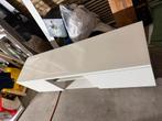 Hoogglans witte TV meubel, Ophalen, Gebruikt, 150 tot 200 cm, Glas