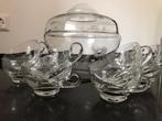 Bowl set geslepen glas, Ophalen, Glas of Glazen, Gebruikt, Glas