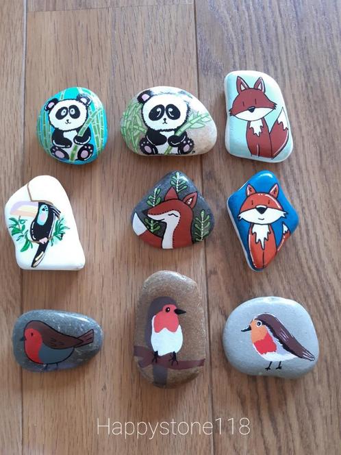 Happystones. Tekeningen op steen. Afgelakt., Hobby en Vrije tijd, Overige Hobby en Vrije tijd, Nieuw, Ophalen of Verzenden