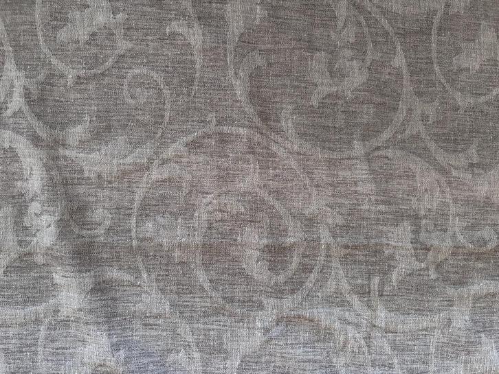 Showbaan gordijn 50 x 261 cm - lap stof - grijs grijsbruin, Huis en Inrichting, Stoffering | Gordijnen en Lamellen, Zo goed als nieuw