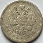 Rusland zilveren roebel 1898, Postzegels en Munten, Munten | Europa | Niet-Euromunten, Ophalen of Verzenden, Rusland, Losse munt