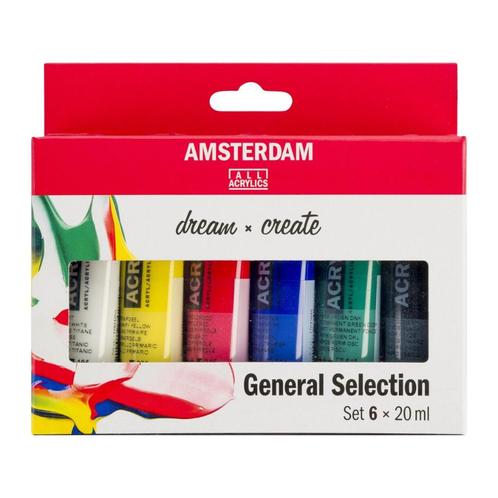 Amsterdam Acryl Setjes: 6 x 20ml, Hobby en Vrije tijd, Schilderen, Nieuw, Acrylverf, Ophalen of Verzenden