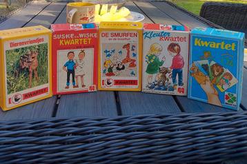 Vintage Kwartetspellen Jaren '80 suske en wiske de smurfen beschikbaar voor biedingen