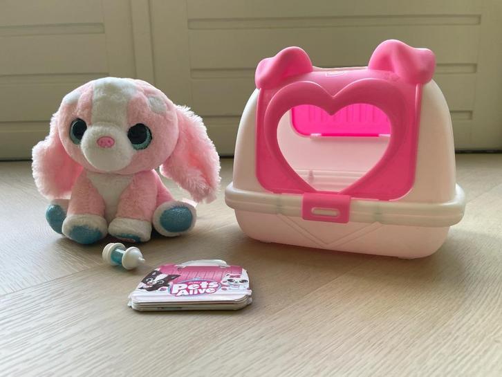 z.g.a. nieuw Pets Alive rescue puppy kan blaffen en napraten, Kinderen en Baby's, Speelgoed | Knuffels en Pluche, Zo goed als nieuw