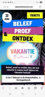 Vakantie festival 4 tickets, Twee personen