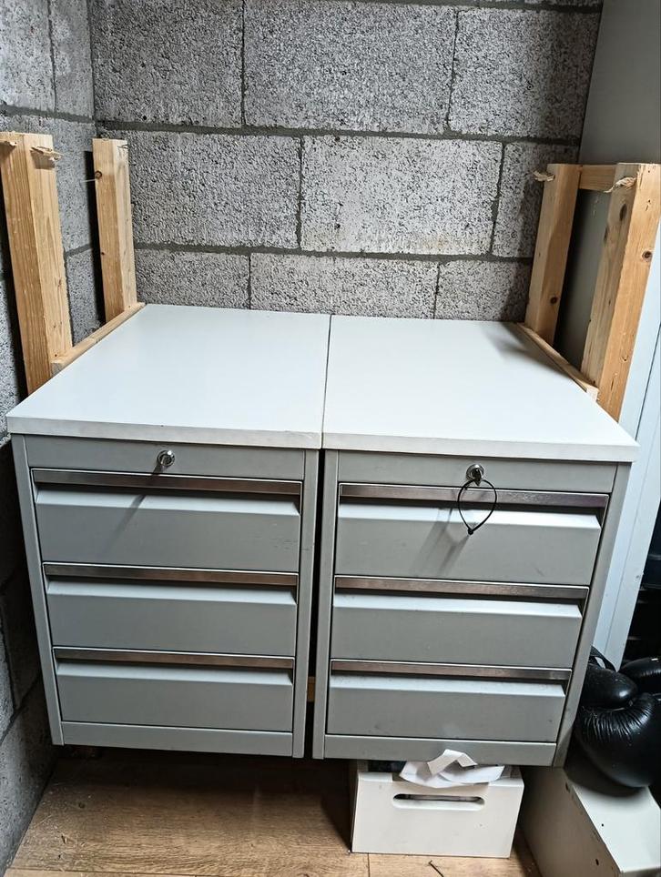 2 Nette diepe ladekasten / archief kasten, Huis en Inrichting, Kasten | Ladekasten, Minder dan 100 cm, 50 tot 100 cm, 50 tot 75 cm