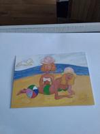 LESLIE DEATON. TWO GIRLS ON THE BEACH, Ophalen of Verzenden, Voor 1920, Sterren en Beroemdheden