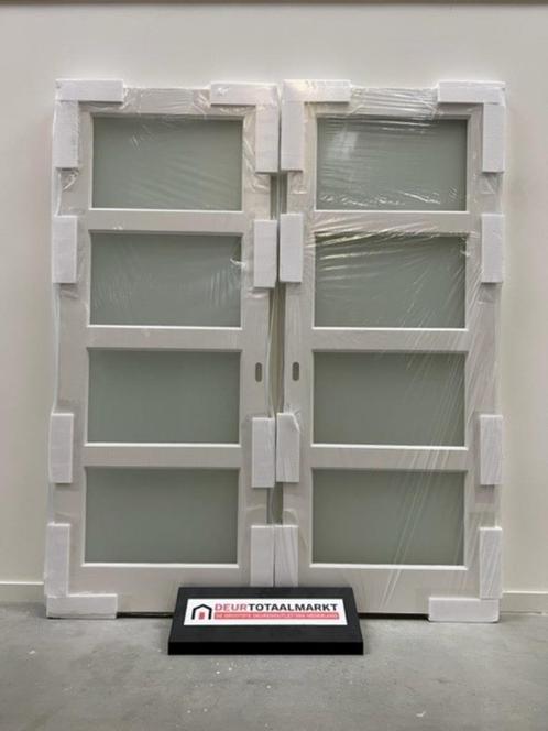 Skantrae schuifdeurset met mat glas, Doe-het-zelf en Verbouw, Deuren en Horren, Nieuw, Binnendeur, 215 cm of meer, 80 tot 100 cm