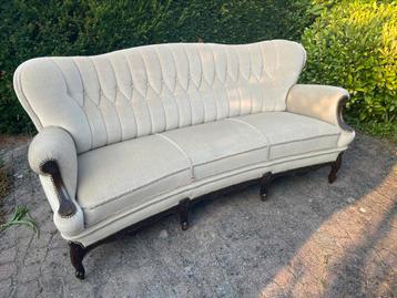 Bank barok vintage antiek velvet mohair klassiek nieuw stof beschikbaar voor biedingen